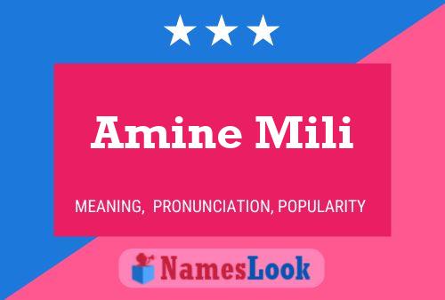 Poster del nome Amine Mili