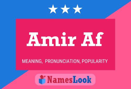 Poster del nome Amir Af