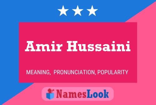 Poster del nome Amir Hussaini