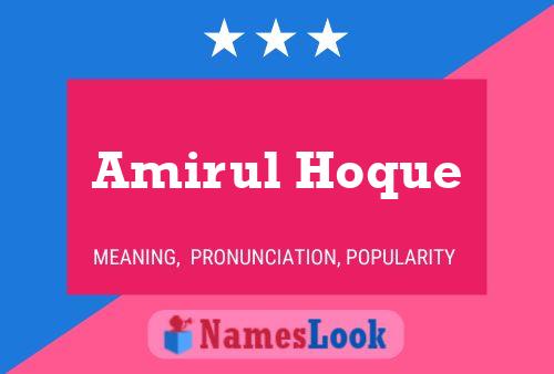 Poster del nome Amirul Hoque