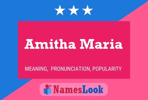 Poster del nome Amitha Maria