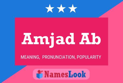 Poster del nome Amjad Ab