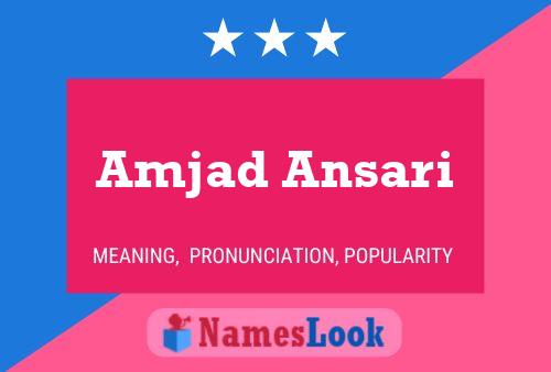 Poster del nome Amjad Ansari