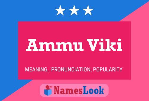 Poster del nome Ammu Viki