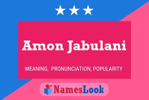 Poster del nome Amon Jabulani