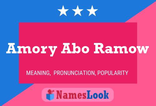 Poster del nome Amory Abo Ramow