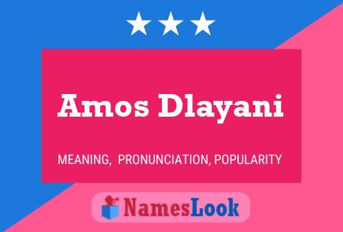 Poster del nome Amos Dlayani