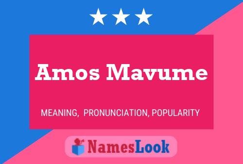 Poster del nome Amos Mavume