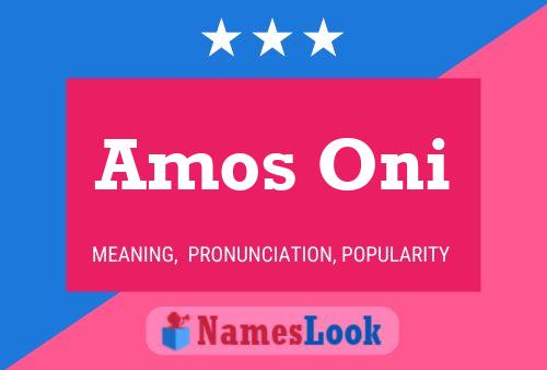 Poster del nome Amos Oni