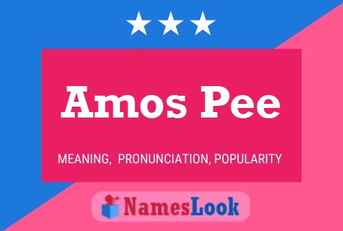 Poster del nome Amos Pee