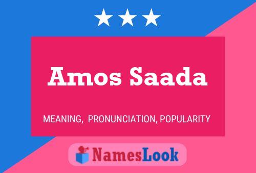 Poster del nome Amos Saada