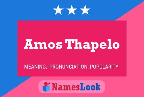 Poster del nome Amos Thapelo