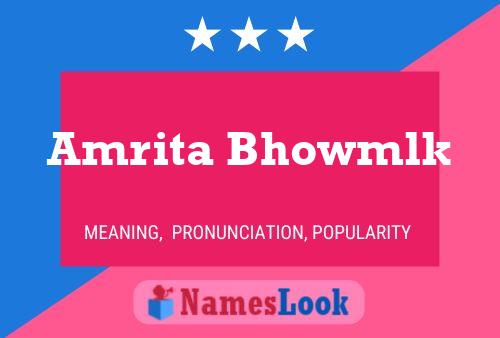 Poster del nome Amrita Bhowmlk