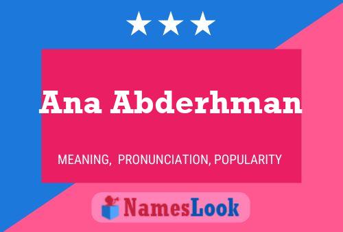 Poster del nome Ana Abderhman