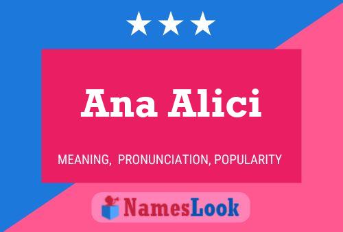 Poster del nome Ana Alici