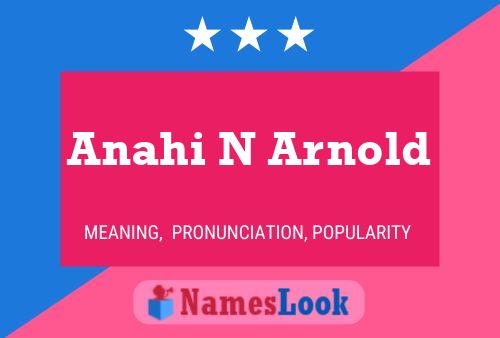 Poster del nome Anahi N Arnold