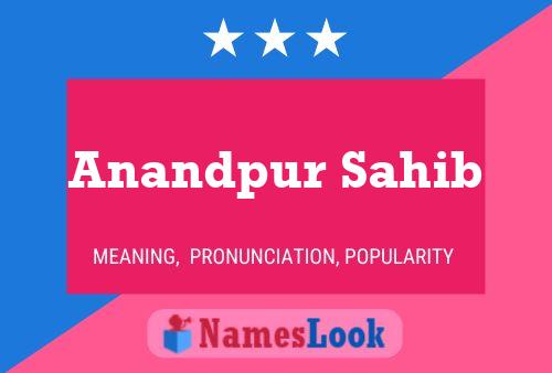 Poster del nome Anandpur Sahib