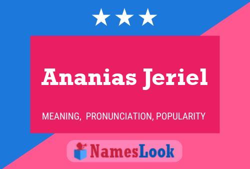 Poster del nome Ananias Jeriel