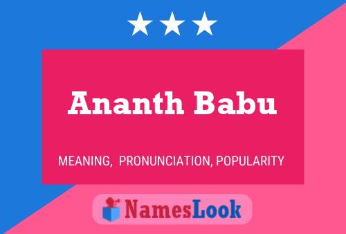 Poster del nome Ananth Babu