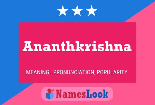 Poster del nome Ananthkrishna