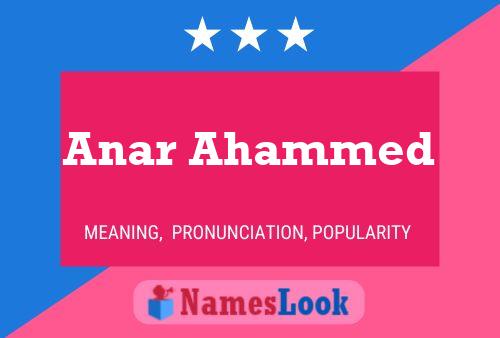 Poster del nome Anar Ahammed