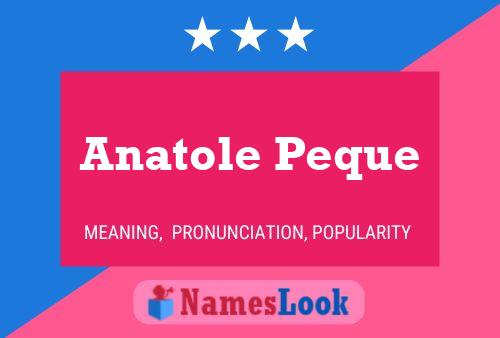 Poster del nome Anatole Peque