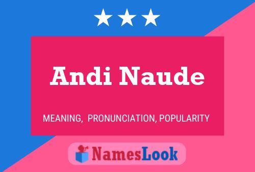 Poster del nome Andi Naude