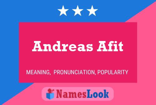 Poster del nome Andreas Afit