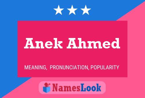 Poster del nome Anek Ahmed