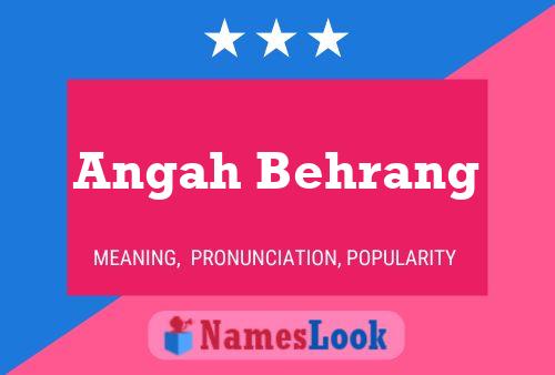 Poster del nome Angah Behrang