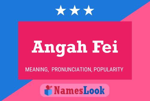 Poster del nome Angah Fei