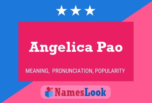 Poster del nome Angelica Pao