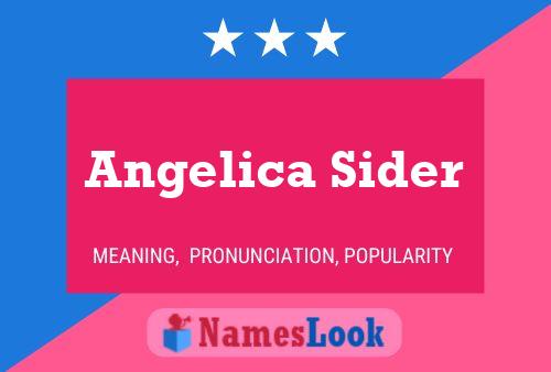 Poster del nome Angelica Sider