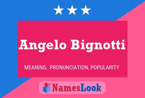 Poster del nome Angelo Bignotti