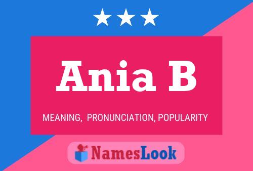 Poster del nome Ania B