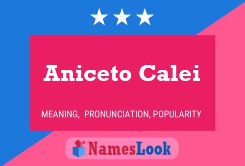 Poster del nome Aniceto Calei