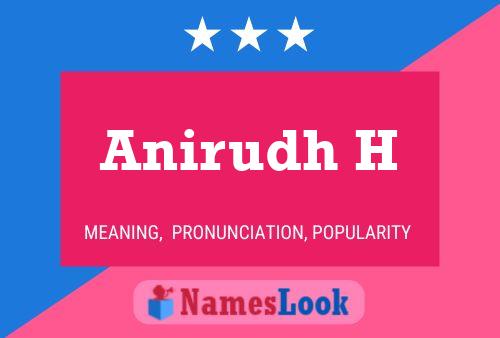 Poster del nome Anirudh H