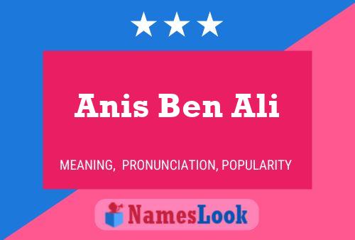 Poster del nome Anis Ben Ali