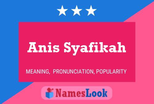 Poster del nome Anis Syafikah