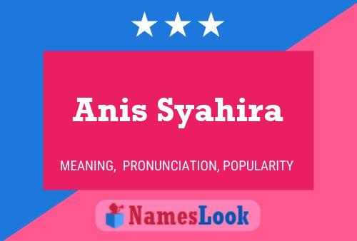 Poster del nome Anis Syahira