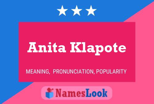 Poster del nome Anita Klapote