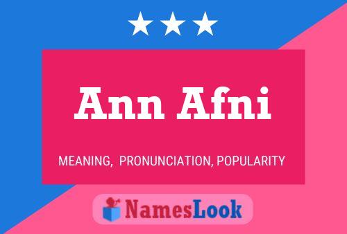 Poster del nome Ann Afni