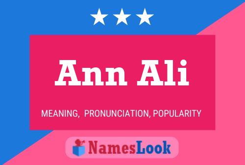 Poster del nome Ann Ali