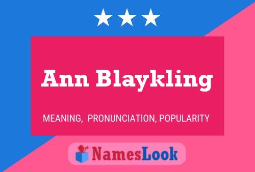 Poster del nome Ann Blaykling