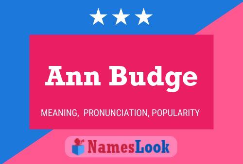 Poster del nome Ann Budge