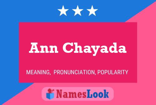 Poster del nome Ann Chayada