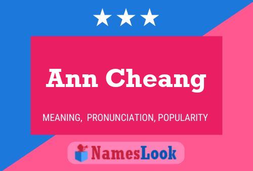 Poster del nome Ann Cheang