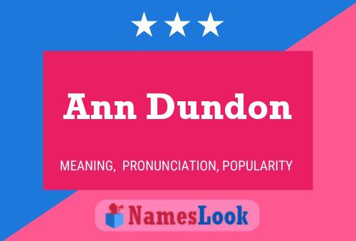 Poster del nome Ann Dundon