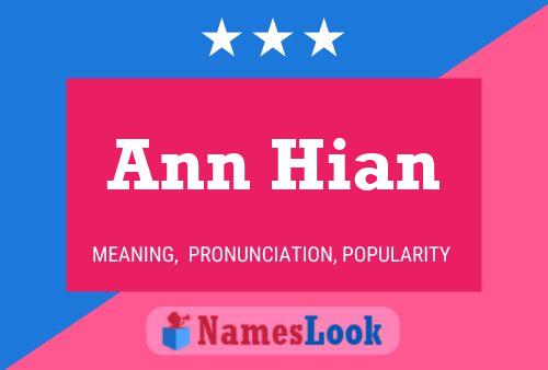 Poster del nome Ann Hian