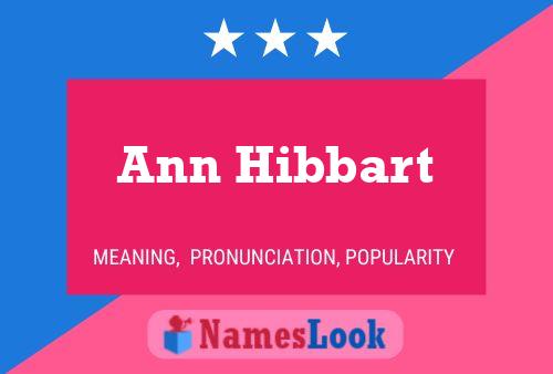 Poster del nome Ann Hibbart